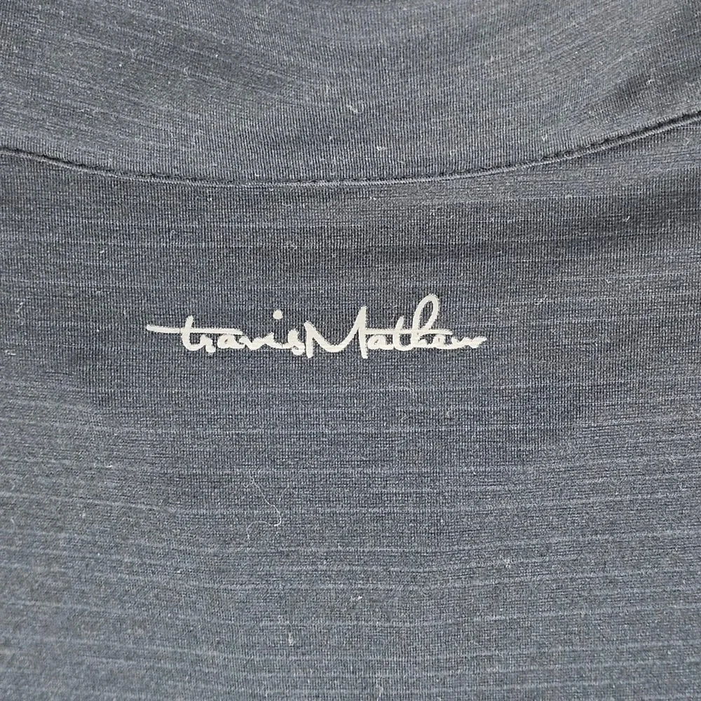 Travis Mathew Pullover Mens M Blue Heathered Quarter Zip Long Sleeve Golf Top